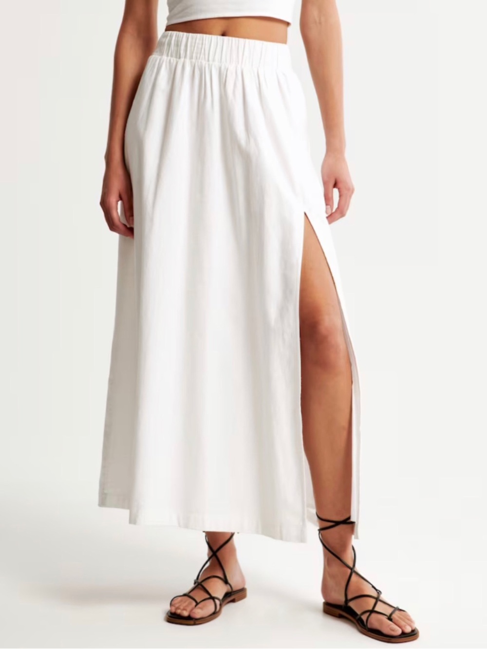 NWT • A&F Linen Blend Maxi Skirt - Picture 7 of 11
